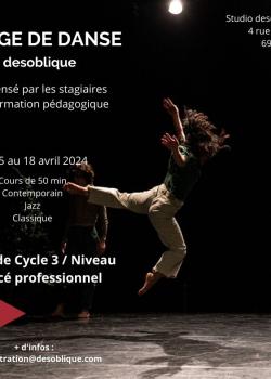 Stage de Danse ContemporaineDanse JazzClassique à Lyon en avril 2024