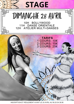 Stage de BollywoodDanse Orientale à Cabriès en avril 2024