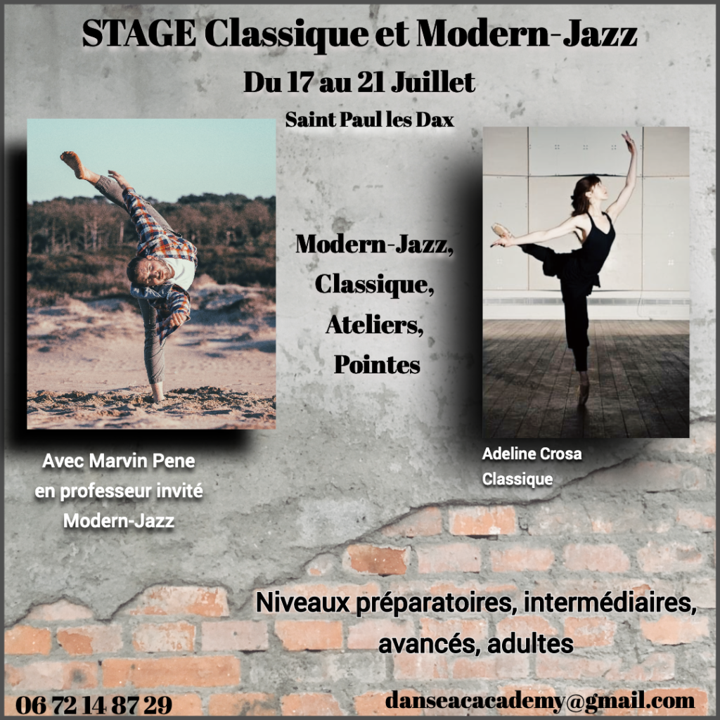 Stage Juillet Classique et Modern-Jazz